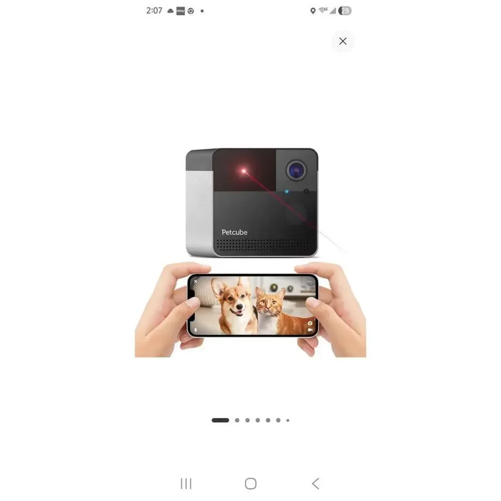 Petcube Play 2 Wi-Fi Pet Camera with Laser Toy for Cats & Dogs: Indoor Camera.